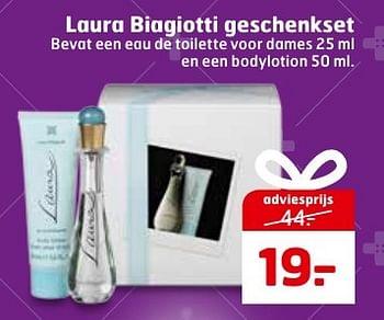 Aanbiedingen Laura biagiotti geschenkset - Laura Biagiotti   - Geldig van 20/12/2016 tot 25/12/2016 bij Trekpleister