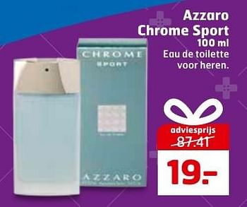 Aanbiedingen Azzaro chrome sport - Azzaro - Geldig van 20/12/2016 tot 25/12/2016 bij Trekpleister