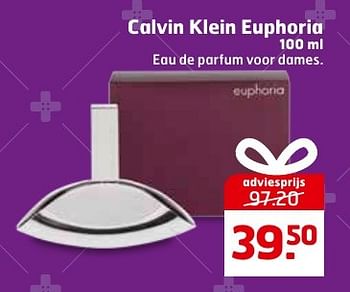 Aanbiedingen Calvin klein euphoria - Calvin Klein - Geldig van 20/12/2016 tot 25/12/2016 bij Trekpleister