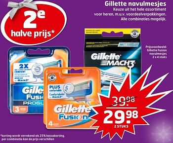 Aanbiedingen Gillette navulmesjes - Gillette - Geldig van 20/12/2016 tot 25/12/2016 bij Trekpleister