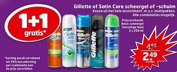 Aanbiedingen Gillette of satin care scheergel of -schuim - Gillette - Geldig van 20/12/2016 tot 25/12/2016 bij Trekpleister