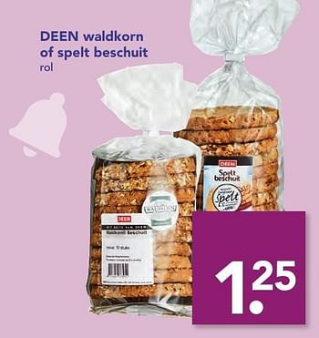 Aanbiedingen Deen waldkorn of spelt beschuit - Huismerk deen supermarkt - Geldig van 18/12/2016 tot 26/12/2016 bij Deen Supermarkten
