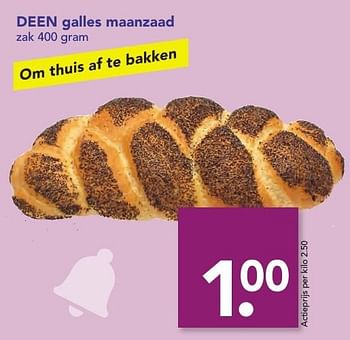 Aanbiedingen Deen galles maanzaad - Huismerk deen supermarkt - Geldig van 18/12/2016 tot 26/12/2016 bij Deen Supermarkten