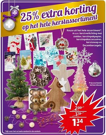 Aanbiedingen Led kerstboom - Huismerk - Trekpleister - Geldig van 20/12/2016 tot 25/12/2016 bij Trekpleister