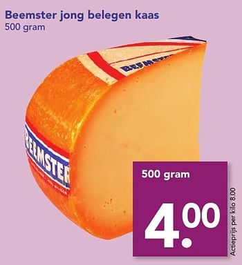 Aanbiedingen Beemster jong belegen kaas - Beemster - Geldig van 18/12/2016 tot 26/12/2016 bij Deen Supermarkten
