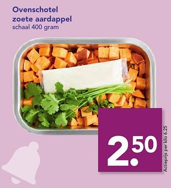 Aanbiedingen Ovenschotel zoete aardappel - Huismerk deen supermarkt - Geldig van 18/12/2016 tot 26/12/2016 bij Deen Supermarkten