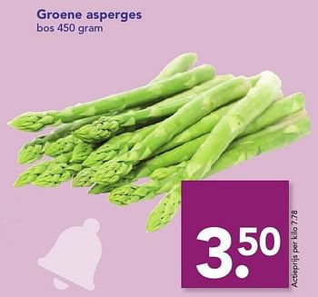 Aanbiedingen Groene asperges - Huismerk deen supermarkt - Geldig van 18/12/2016 tot 26/12/2016 bij Deen Supermarkten