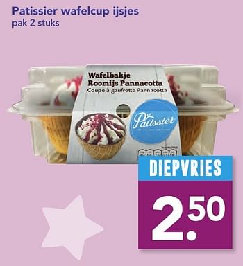 Aanbiedingen Patissier wafelcup ijsjes - Patissier  - Geldig van 18/12/2016 tot 26/12/2016 bij Deen Supermarkten