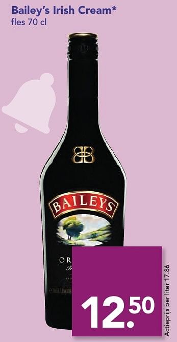 Aanbiedingen Bailey`s irish cream - Baileys - Geldig van 18/12/2016 tot 26/12/2016 bij Deen Supermarkten