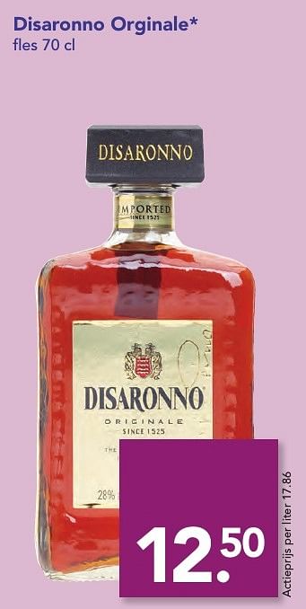 Aanbiedingen Disaronno orginale - Disaronno - Geldig van 18/12/2016 tot 26/12/2016 bij Deen Supermarkten