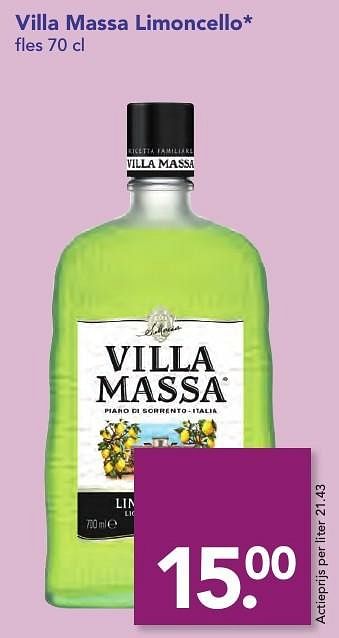 Aanbiedingen Villa massa limoncello - Villa Massa - Geldig van 18/12/2016 tot 26/12/2016 bij Deen Supermarkten
