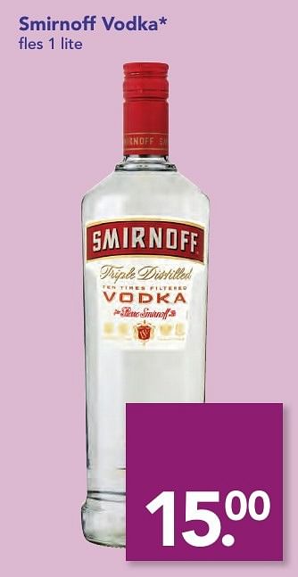 Aanbiedingen Smirnoff vodka - Smirnoff - Geldig van 18/12/2016 tot 26/12/2016 bij Deen Supermarkten