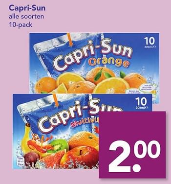 Aanbiedingen Capri-sun - Capri-Sun - Geldig van 18/12/2016 tot 26/12/2016 bij Deen Supermarkten