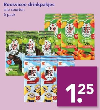 Aanbiedingen Roosvicee drinkpakjes - Roosvicee - Geldig van 18/12/2016 tot 26/12/2016 bij Deen Supermarkten