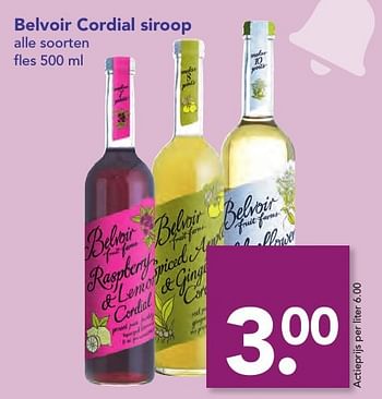 Aanbiedingen Belvoir cordial siroop - Belvoir - Geldig van 18/12/2016 tot 26/12/2016 bij Deen Supermarkten