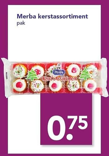 Aanbiedingen Merba kerstassortiment - Merba - Geldig van 18/12/2016 tot 26/12/2016 bij Deen Supermarkten