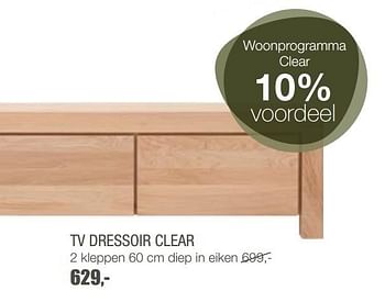 Aanbiedingen Tv dressoir clear - Huismerk - Goossens - Geldig van 06/12/2016 tot 26/12/2016 bij Goossens Wonen & Slapen