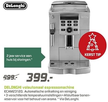 Aanbiedingen Delonghi volautomaat espressomachine ecam23120 - Delonghi - Geldig van 12/12/2016 tot 26/12/2016 bij BCC