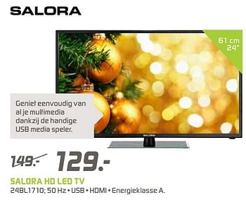 Aanbiedingen Salora hd led tv 24bl1710 - Salora - Geldig van 12/12/2016 tot 26/12/2016 bij BCC