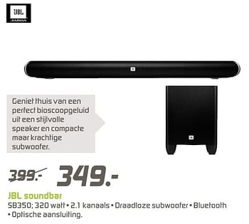 Aanbiedingen Jbl soundbar sb350 - JBL - Geldig van 12/12/2016 tot 26/12/2016 bij BCC