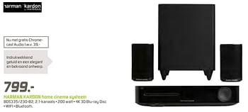 Aanbiedingen Harman kardon home cinema systeem bds335-230-b2 - Harman Kardon - Geldig van 12/12/2016 tot 26/12/2016 bij BCC