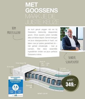 Aanbiedingen Infinity 200 hr - Huismerk - Goossens - Geldig van 06/12/2016 tot 26/12/2016 bij Goossens Wonen & Slapen
