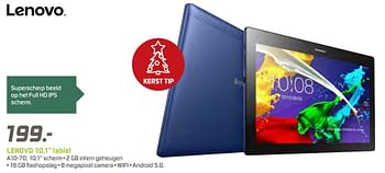 Aanbiedingen Lenovo 10,1`` tablet - Lenovo - Geldig van 12/12/2016 tot 26/12/2016 bij BCC
