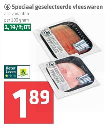 Aanbiedingen Speciaal geselecteerde vleeswaren - Spar - Geldig van 16/12/2016 tot 26/12/2016 bij Spar