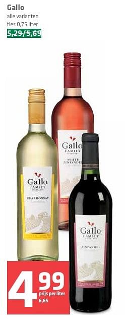 Aanbiedingen Gallo - Rode wijnen - Geldig van 16/12/2016 tot 26/12/2016 bij Spar