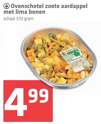 Aanbiedingen Ovenschotel zoete aardappel met lima bonen - Spar - Geldig van 16/12/2016 tot 26/12/2016 bij Spar