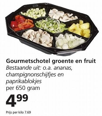 Aanbiedingen Gourmetschotel groente en fruit - Huismerk - Jan Linders - Geldig van 19/12/2016 tot 26/12/2016 bij Jan Linders