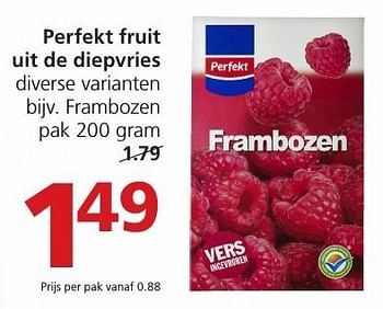 Aanbiedingen Perfekt fruit uit de diepvries - Perfekt - Geldig van 19/12/2016 tot 26/12/2016 bij Jan Linders