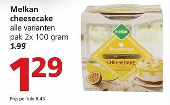 Aanbiedingen Melkan cheesecake - Melkan - Geldig van 19/12/2016 tot 26/12/2016 bij Jan Linders