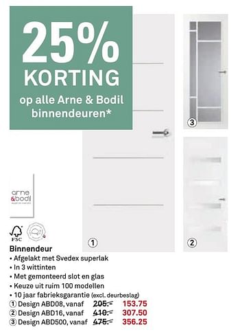 Aanbiedingen Binnendeur - Arne &amp; Bodil - Geldig van 19/12/2016 tot 26/12/2016 bij Karwei