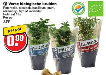 Aanbiedingen Verse biologische kruiden - Huismerk - Hoogvliet - Geldig van 21/12/2016 tot 26/12/2016 bij Hoogvliet