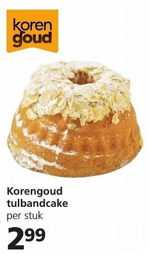 Aanbiedingen Korengoud tulbandcake - Korengoud - Geldig van 19/12/2016 tot 26/12/2016 bij Jan Linders