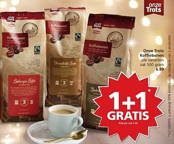 Aanbiedingen Onze trots koffiebonen - Huismerk - Jan Linders - Geldig van 19/12/2016 tot 26/12/2016 bij Jan Linders