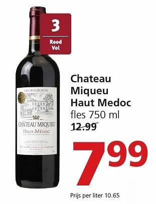 Aanbiedingen Chateau miqueu haut medoc - Rode wijnen - Geldig van 19/12/2016 tot 26/12/2016 bij Jan Linders