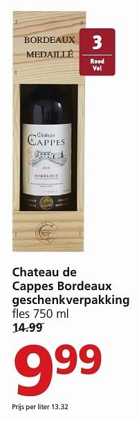 Aanbiedingen Chateau de cappes bordeaux geschenkverpakking - Rode wijnen - Geldig van 19/12/2016 tot 26/12/2016 bij Jan Linders