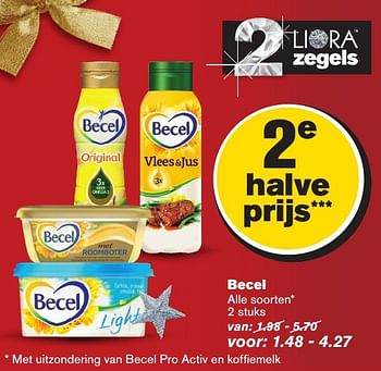 Aanbiedingen Becel - Becel - Geldig van 21/12/2016 tot 26/12/2016 bij Hoogvliet