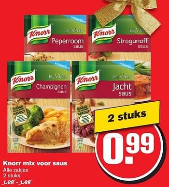 Aanbiedingen Knorr mix voor saus - Knorr - Geldig van 21/12/2016 tot 26/12/2016 bij Hoogvliet