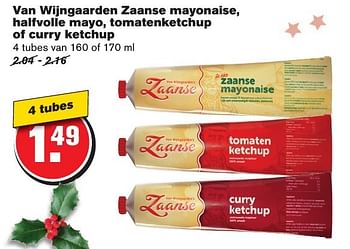 Aanbiedingen Van wijngaarden zaanse mayonaise, halfvolle mayo, tomatenketchup of curry ketchup - Van Wijngaarden - Geldig van 21/12/2016 tot 26/12/2016 bij Hoogvliet