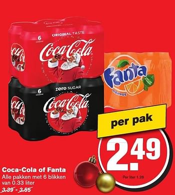 Aanbiedingen Coca-cola of fanta - Huismerk - Hoogvliet - Geldig van 21/12/2016 tot 26/12/2016 bij Hoogvliet