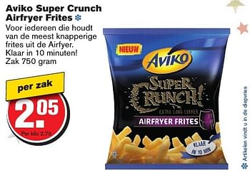 Aanbiedingen Aviko super crunch airfryer frites - Aviko - Geldig van 21/12/2016 tot 26/12/2016 bij Hoogvliet