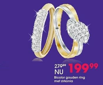 Aanbiedingen Bicolor gouden ring - Huismerk - Lucardi - Geldig van 05/12/2016 tot 31/12/2016 bij Lucardi