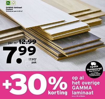 Aanbiedingen Gamma laminaat confort - Huismerk - Gamma - Geldig van 19/12/2016 tot 27/12/2016 bij Gamma