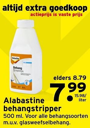 Aanbiedingen Alabastine behangstripper - Alabastine - Geldig van 19/12/2016 tot 27/12/2016 bij Gamma