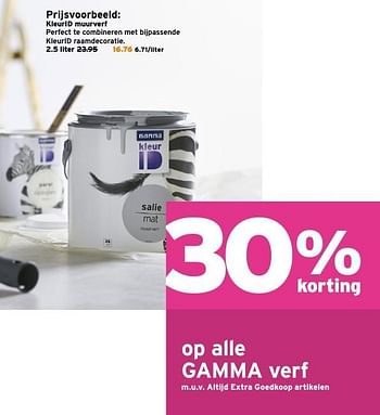 Aanbiedingen Kleurid muurverf - Huismerk - Gamma - Geldig van 19/12/2016 tot 27/12/2016 bij Gamma