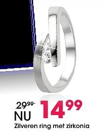 Aanbiedingen Zilveren ring met zirkonia - Huismerk - Lucardi - Geldig van 05/12/2016 tot 31/12/2016 bij Lucardi