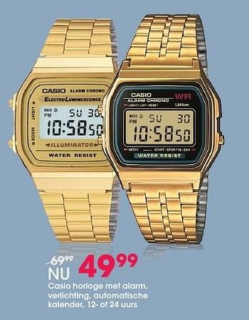 Aanbiedingen Casio horloge met alarm - Casio - Geldig van 05/12/2016 tot 31/12/2016 bij Lucardi